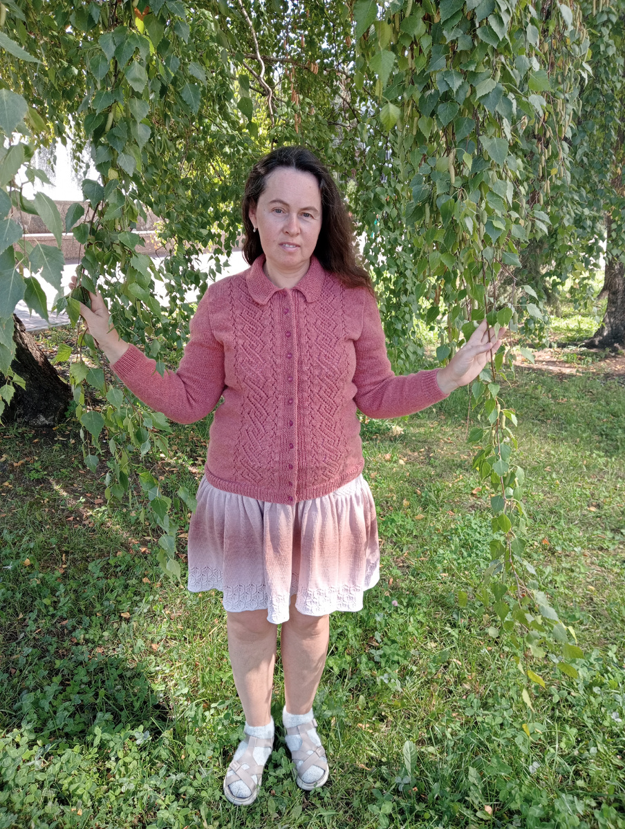Теплая кофта на пуговицах, фото авторов
