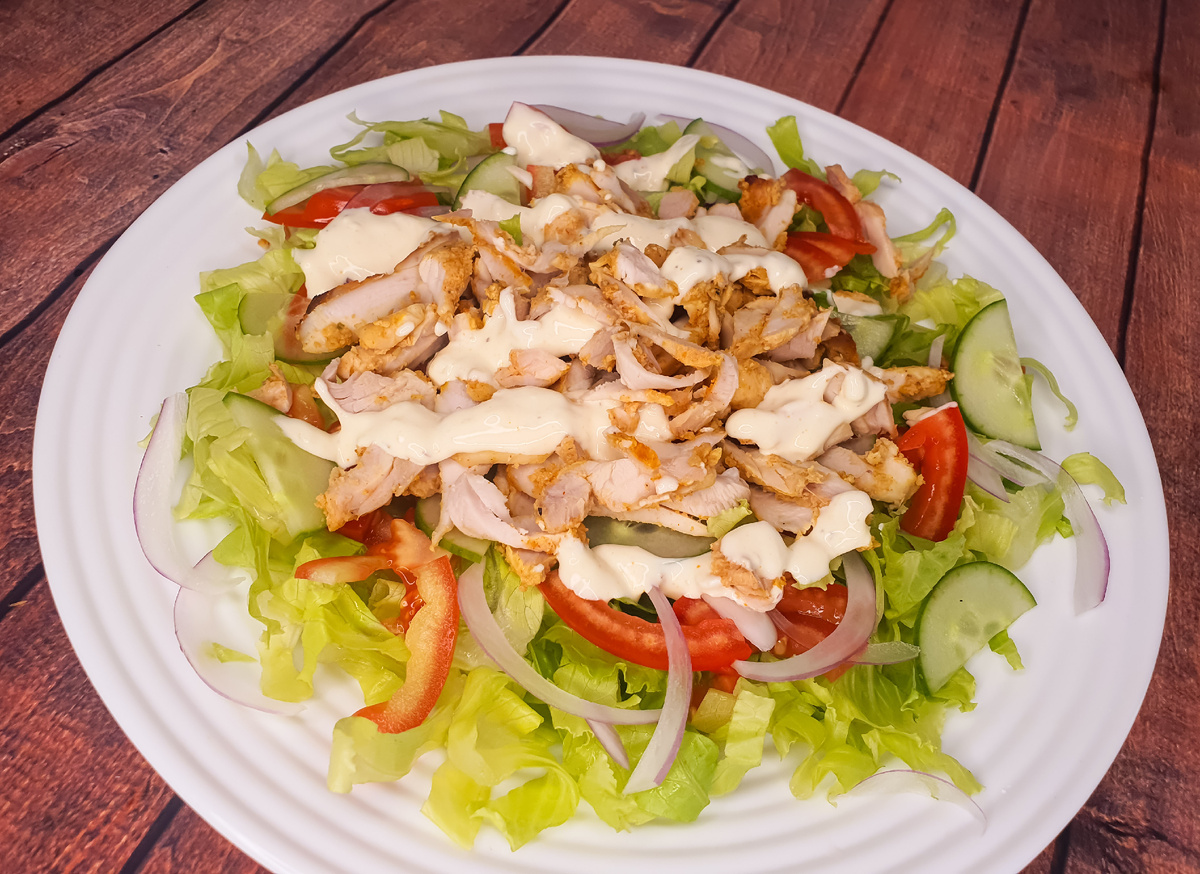 Шаварма на тарелке