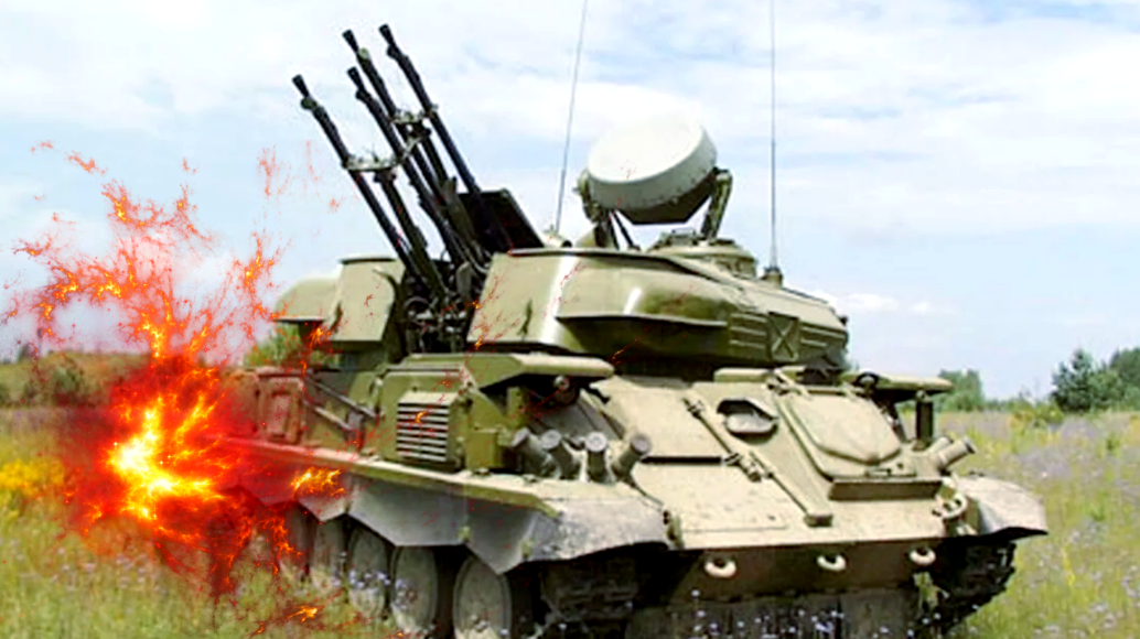 "Шилка" на позиции в поисках своей цели