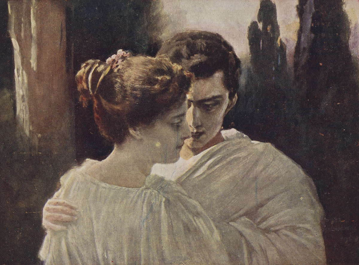 Виниций и Лигия. Иллюстрация Петра Сташевича к роману Генрика Сенкевича «Quo vadis». 1925 год Biblioteka Narodowa