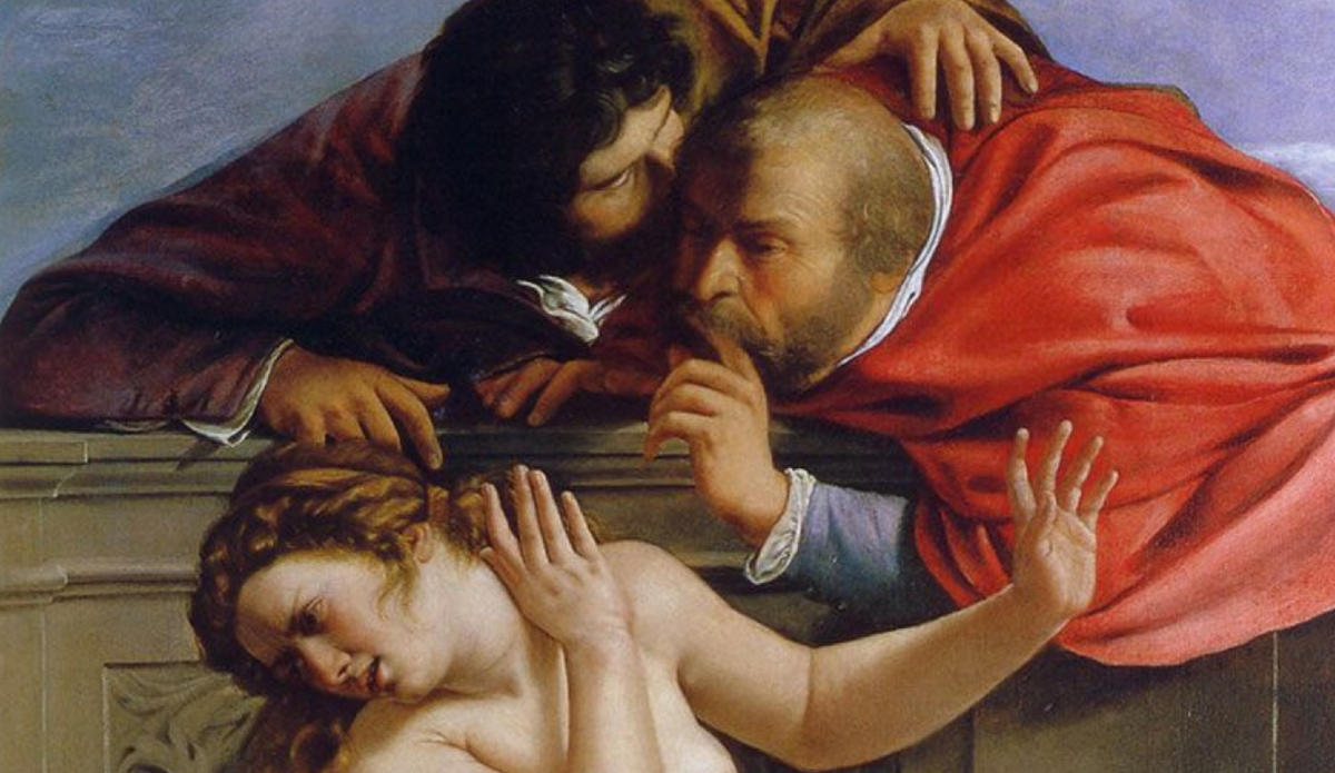 Фргамент картины «Сусанна и старцы», Артемизия Джентилески, 1610 