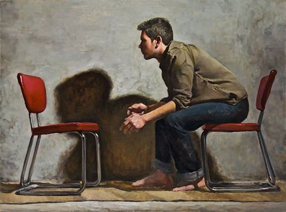 "Беседа" — Зак Здрале, холст, масло, 2011