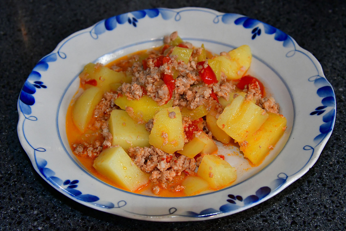 Фарш с картошкой