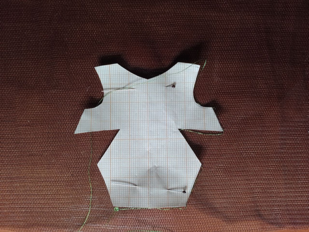 Перенос выкройки на сетку