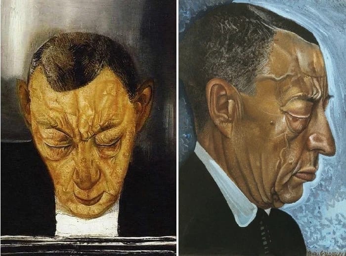 Борис Григорьев. Портрет С.В. Рахманинова. 1930. Государственный музей музыкальной культуры им. М.И. Глинки.