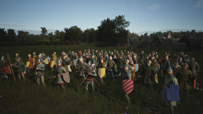 Скриншот Manor Lords - мой геймплей - построение ополчения и дружины