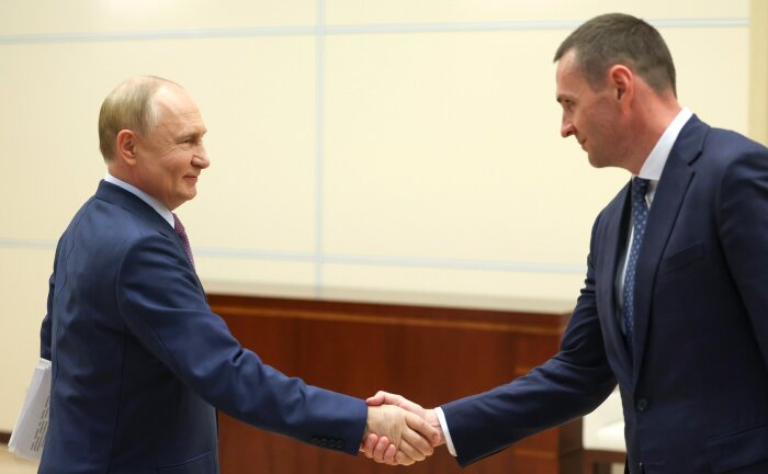 Владимир Путин провел рабочую встречу с Дмитрием Демешиным. Фото: сайт президента России