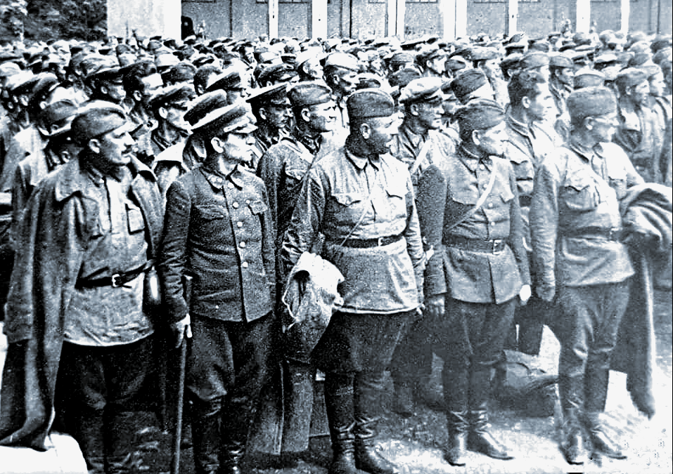 Построение заключенных в Хаммельбурге, 1941 г.