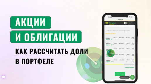 Как рассчитать доли акций и облигаций в портфеле