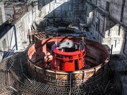 Монтаж гидроагрегата Камбаратинской ГЭС-2