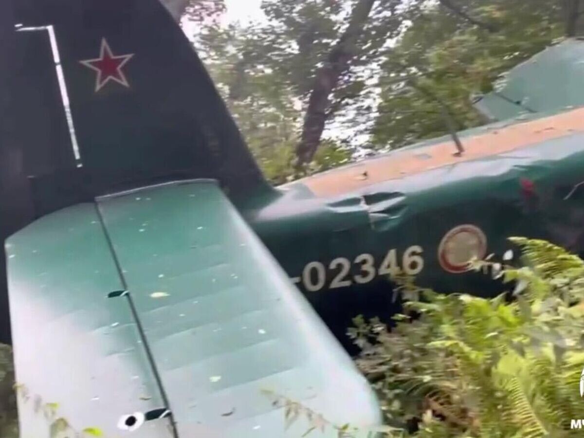    Место происшествия, где самолет Ан-2 совершил жесткую посадку в Северной Осетии© МЧС России/Telegram