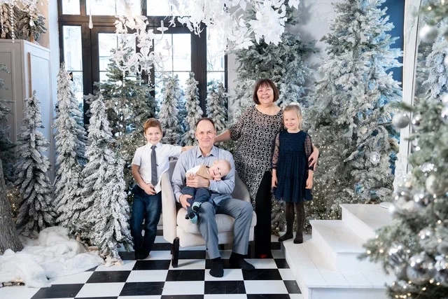 Мы с внуками в январе 2024