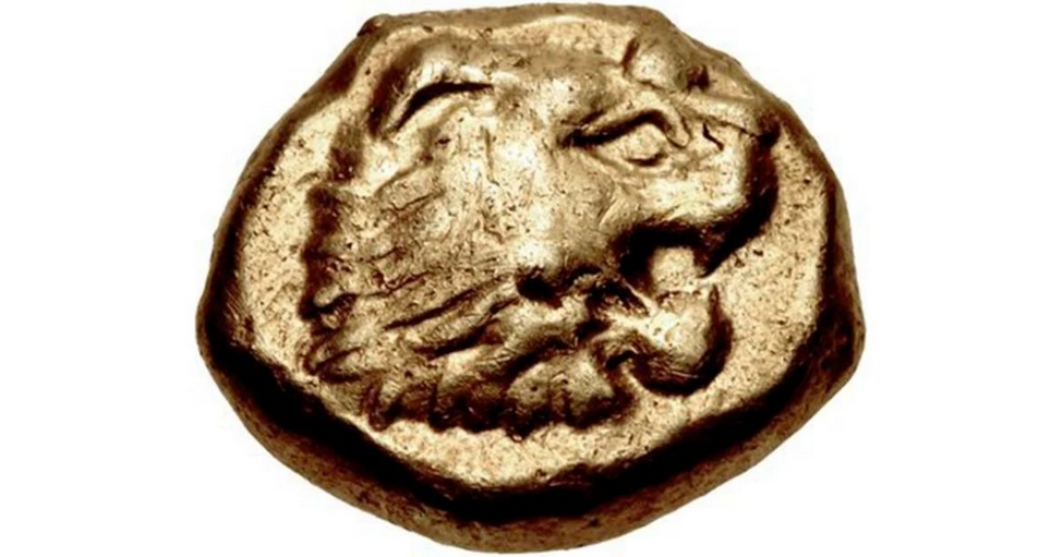 Монета из лидийского электрума.