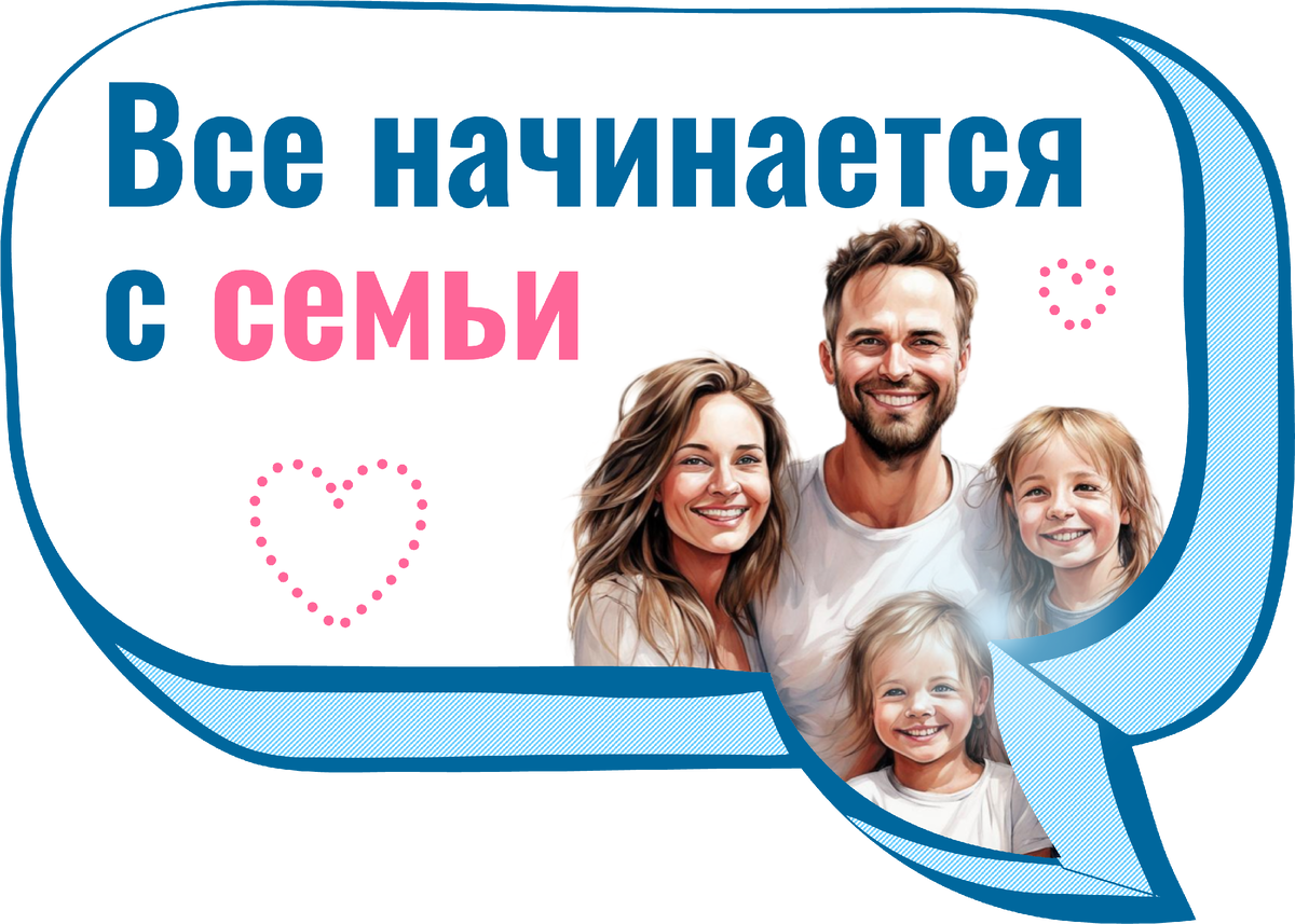Все начинается с семьи. Речевые облачка