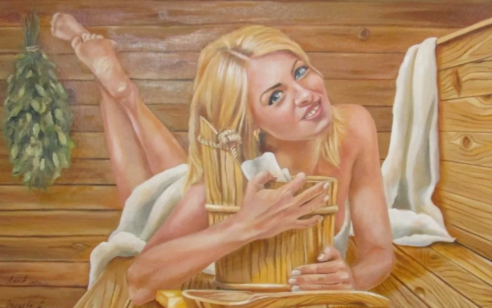 Женщина в бане