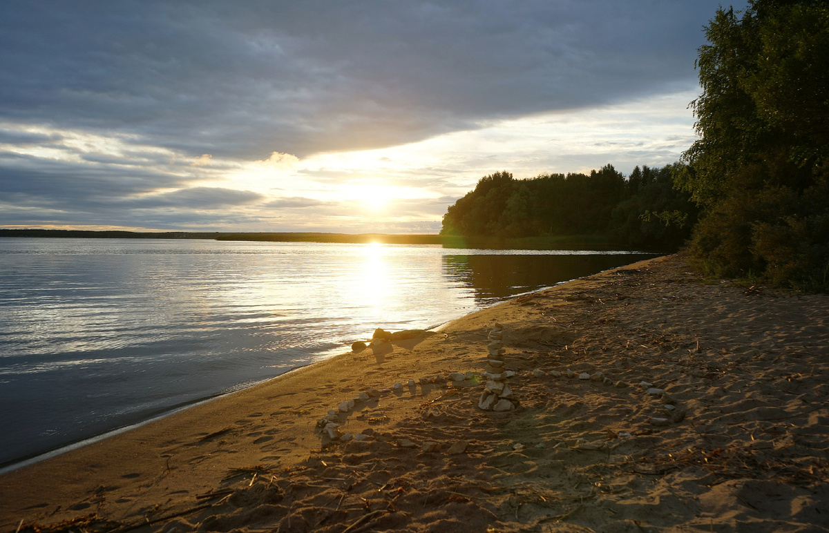 Закат над Селигером в июле 2024 года, фото автора