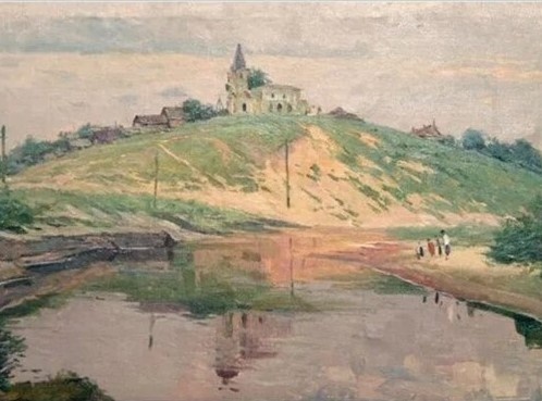 Старая Волотова. Художник В. Ф. Казаченко (1960 год)