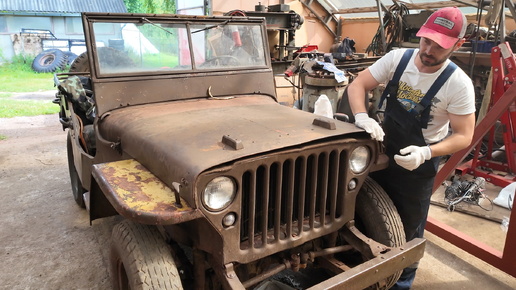 Первый запуск JEEP Willys 1942 года! Поедет?