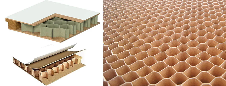 Применение материала по типу «Соты» для шумоизоляции полотна двери из МДФ 