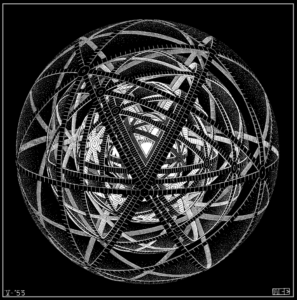 Концентрические корки - Мауриц Корнелис Эшер • Гравюра, 1953 г.