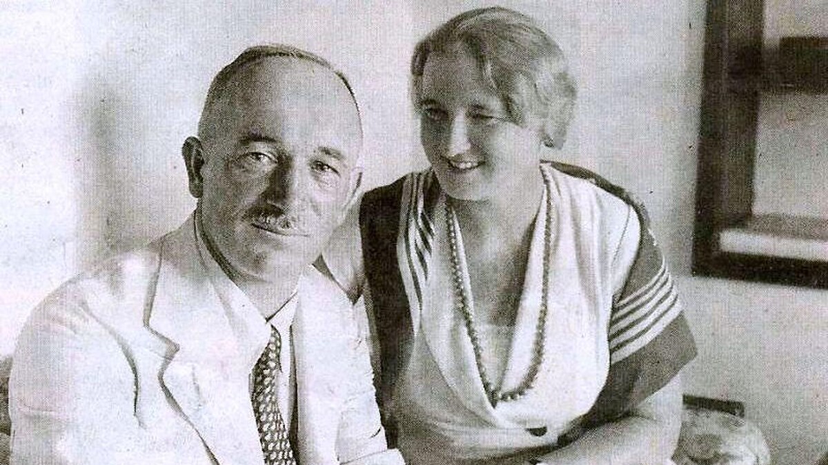 Эдвард Бенеш с женой Анной Волчковой (Гана Бенеш)