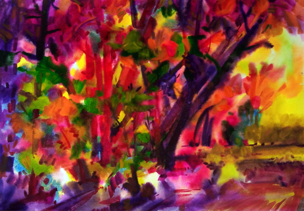 Сергей Галета. Восьмой цвет Радуги. Бумага, акварель 41х61см.