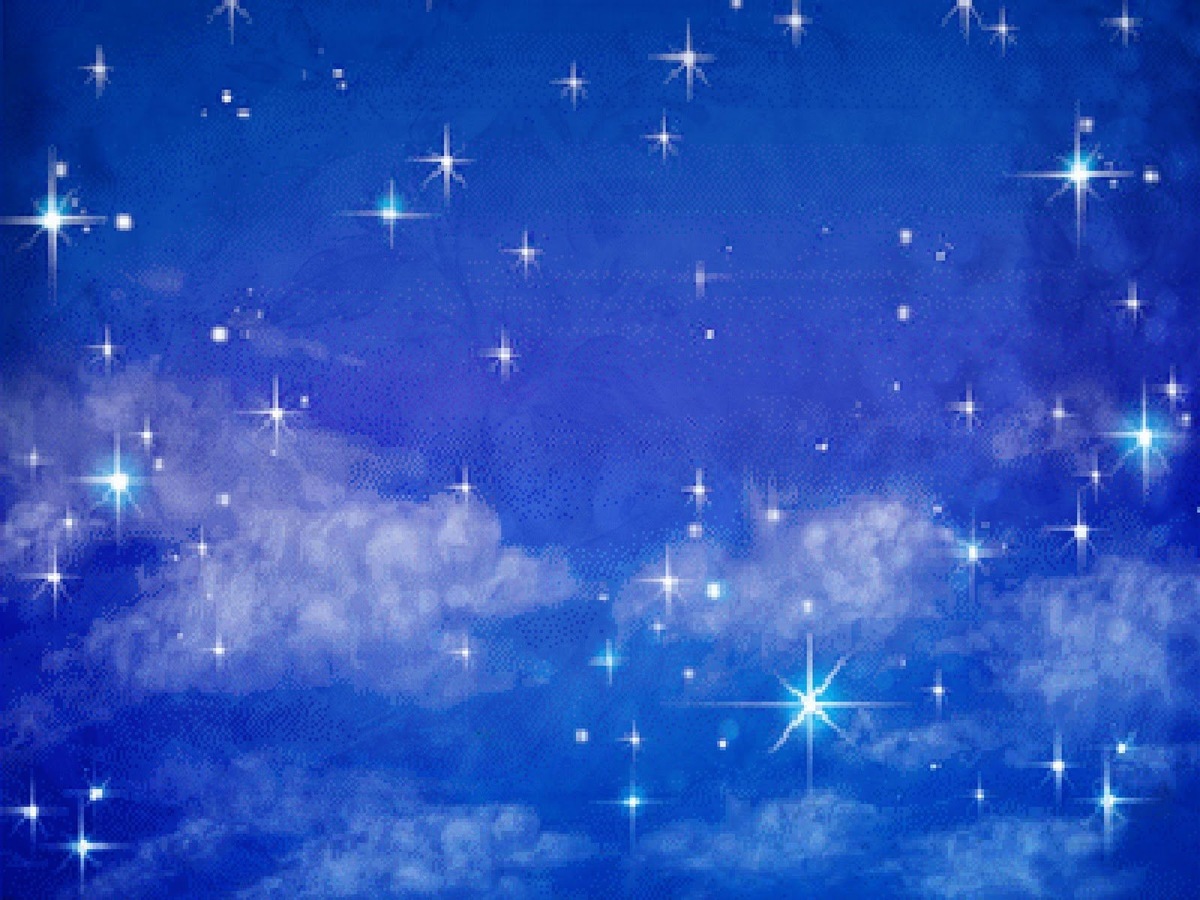 В синем ночном небе. Иллюстрация из свободного доступа