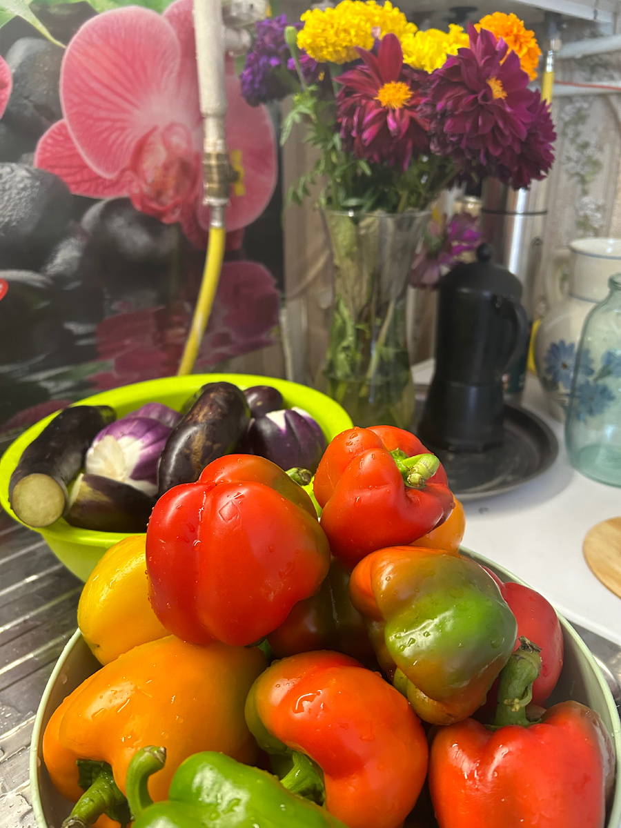 Подготавливаю овощи