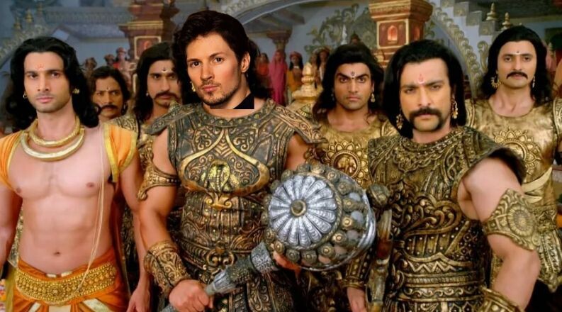 Илл.: Коллаж наш. Кадр из сериала "Махабхарата" и фото Павла Дурова