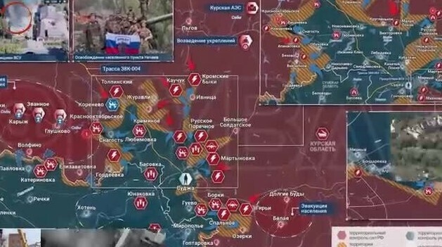 Действия российских войск на карте