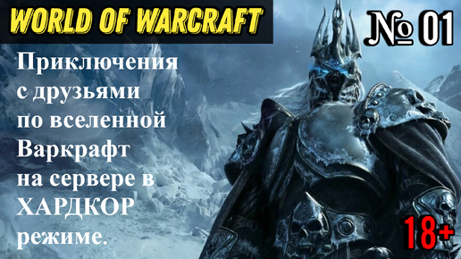 World Of Warcraft SIRUS | Приключения в ХАРДКОР режиме до 80 УРОВНЯ | Взрослый движ с МАТОМ [18+] | 01