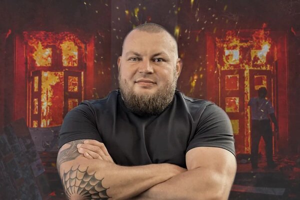 Нацист Демьян Ганул. Коллаж © Life.ru. Фото © ТАСС / Боровский Андрей, © Instagram (признан экстремистской организацией и запрещён на территории Российской Федерации) / demian.ganul