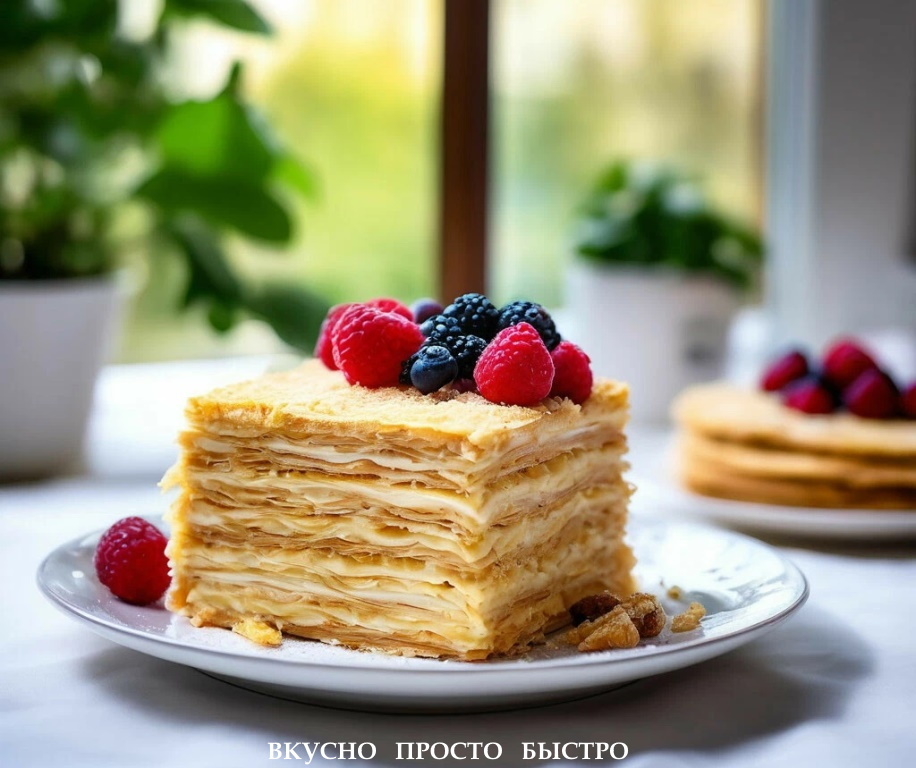 Торт Наполеон - рецепт на канале Вкусно Просто Быстро