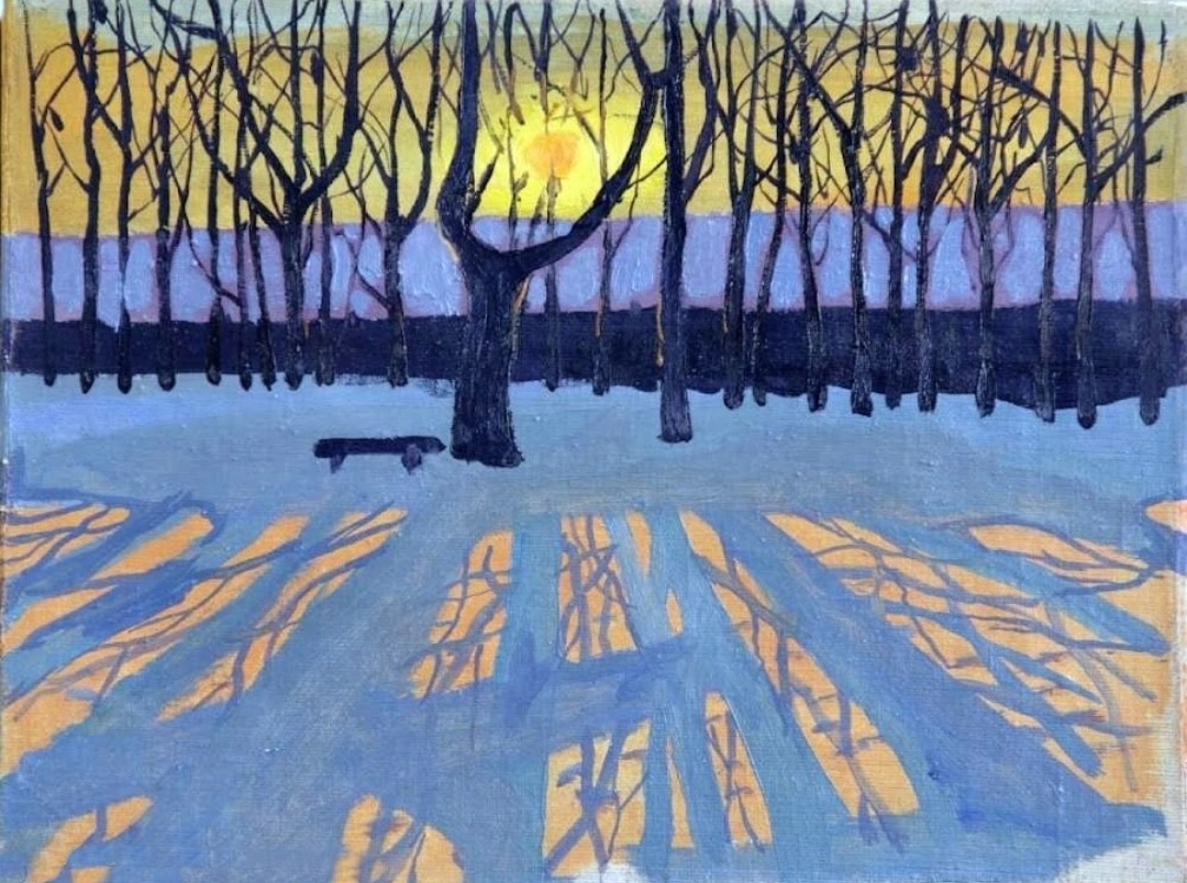 Заходящее солнце, 1963 год. Художник Виктор Попков