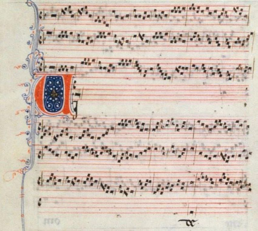 Средневековое нотное письмо 12-13 веков