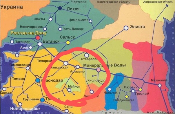 СевКав ЖД. Развязки между морскими курортами и направлением на Кавказ. Самая жара.