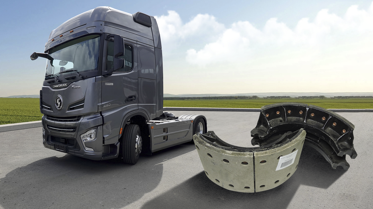 Седельный тягач Shacman X6000 с дисковыми тормозами и барабанные колодки от Shacman X3000 (рестайлинг)