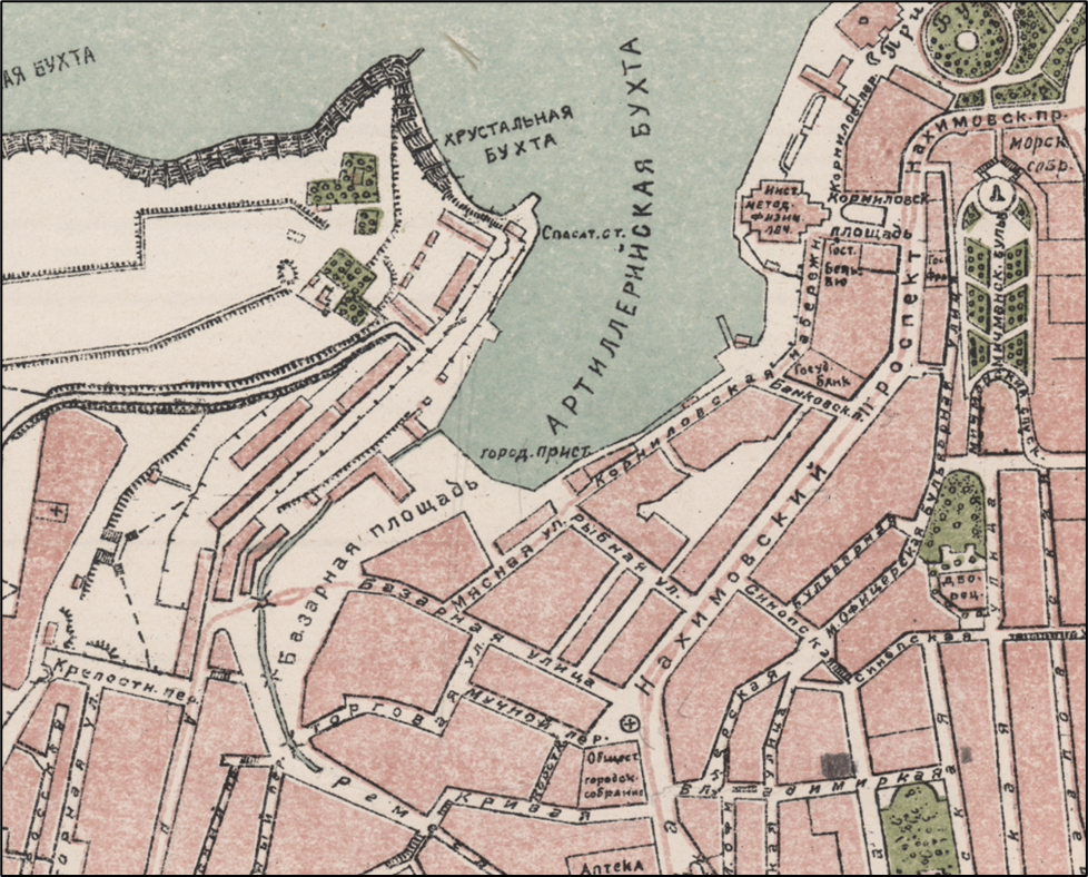 Рис. 2.	План Севастополя. 1920 г. Фрагмент