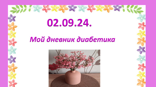 02.09.24. Мой дневник диабетика