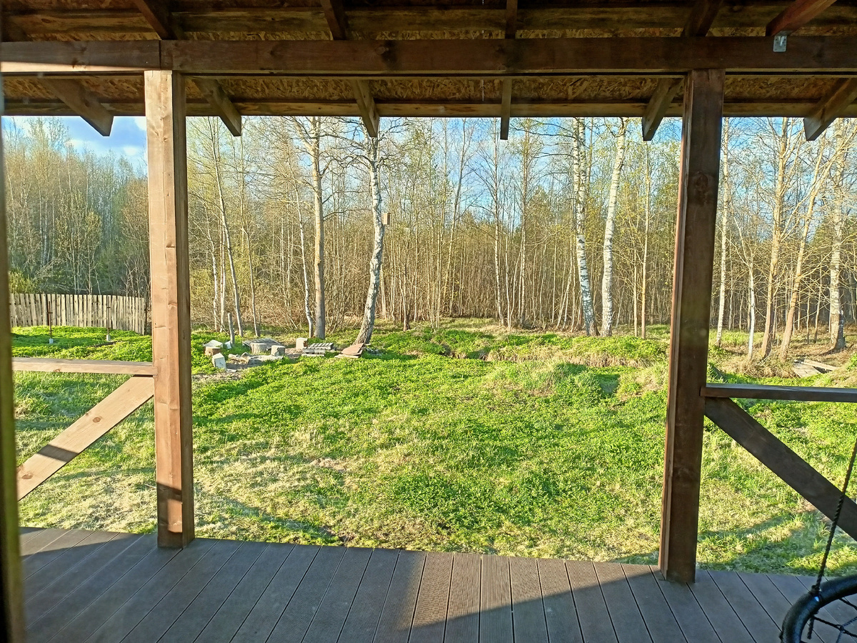 Крыша с подложкой. Дальше надо было класть черепицу, но руки и деньги не дошли