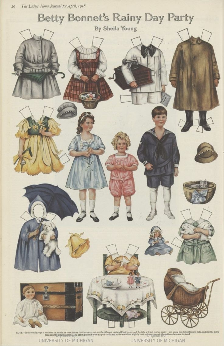 Бумажная кукла (винтаж)