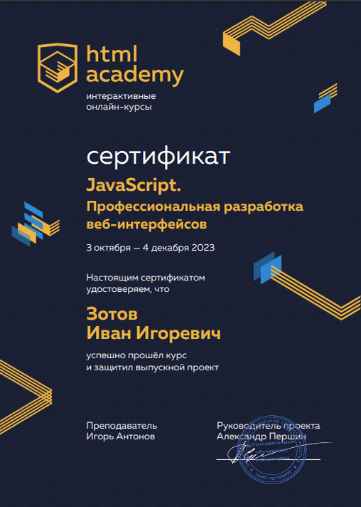 Сертификаты