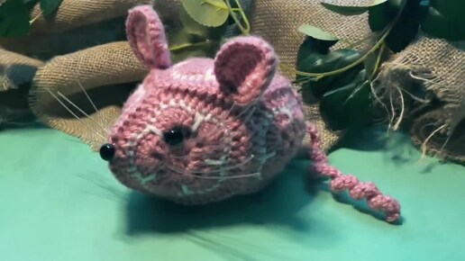 Crochet. Knitted toys. The mouse _ Вязание крючком. Вязаные игрушки