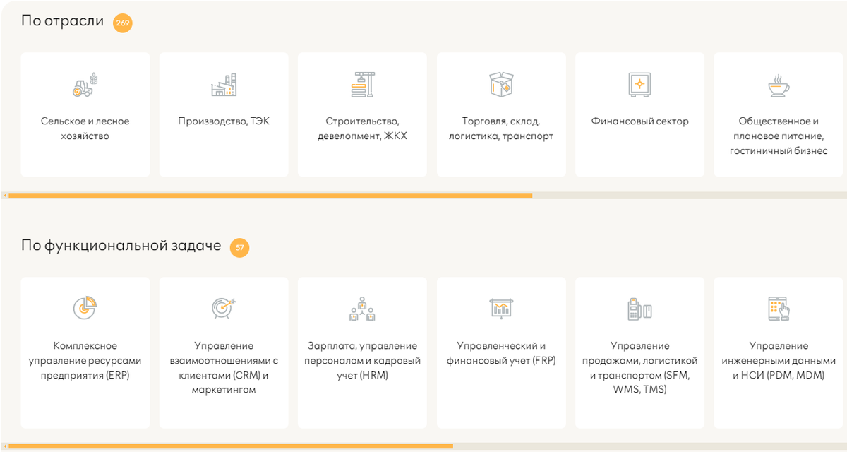 Каталог программных продуктов 1С