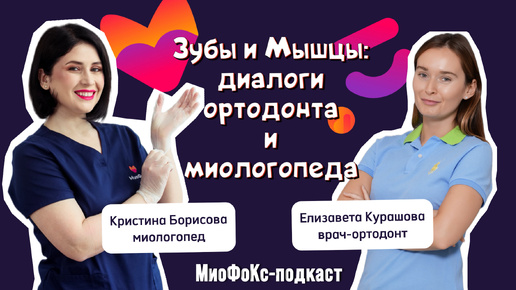 МиоФоКс-подкаст. Зубы и Мышцы: диалоги ортодонта и миологопеда. Елизавета Курашова Х Кристина Борисова