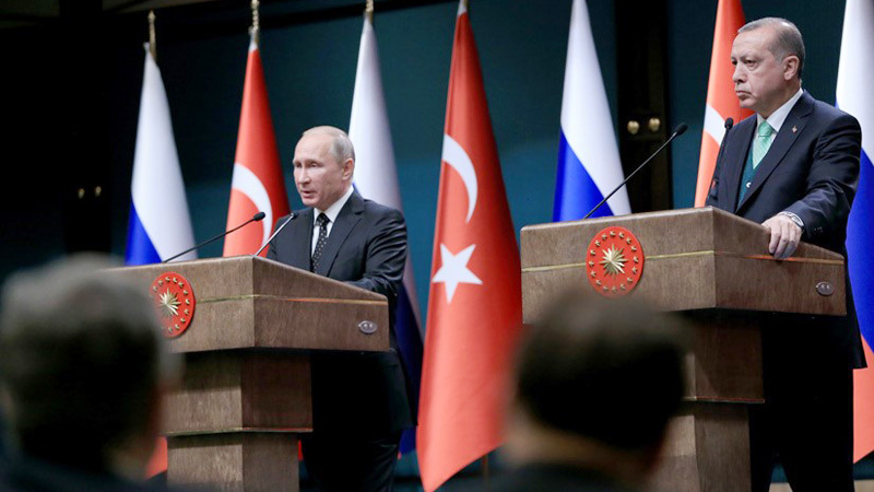 Президенты России и Турции, Владимир Путин и Реджеп Тайип Эрдоган 