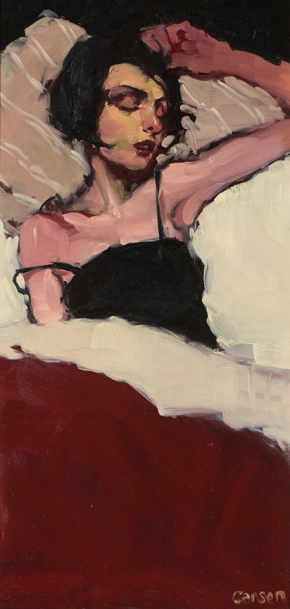 Майкл Карсон. Woman Sleeping in Black Dress