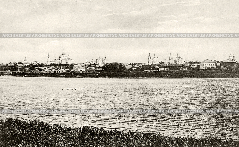 Панорама города. Старая почтовая открытка