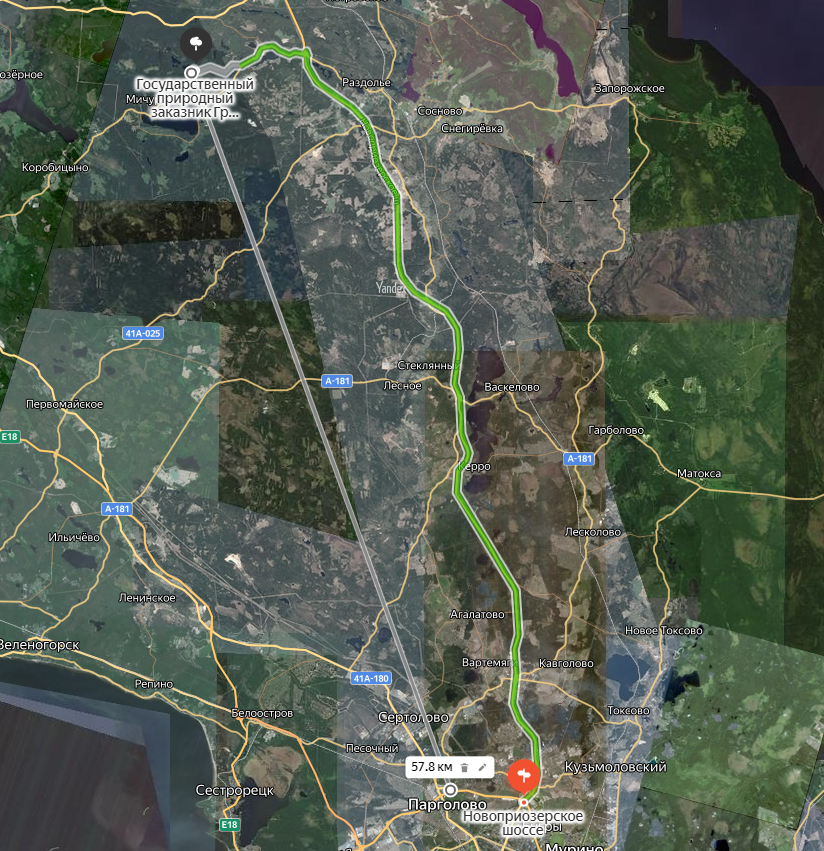 Путь до водоёма.