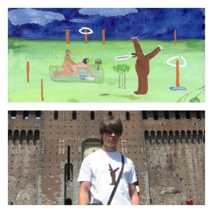    Мем «Превед, медвед» и Александр Куликов в футболке с этим изображением